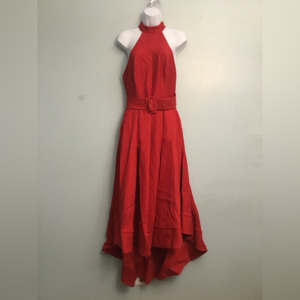 C/MEO Collective Elegant Red Halter Dress size Medium